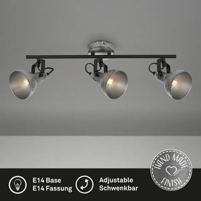 Spot Briloner 2049-034 RETRO 3xE14/40W/230V gri