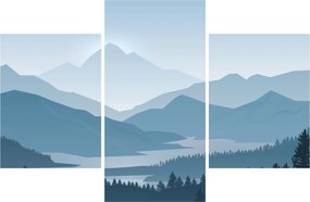 Tablou - Munții cu privirea graficeanului (90x60 cm)
