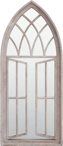 vidaXL Oglindă de grădină, nisipiu, 70x30 cm, fier, uz exterior