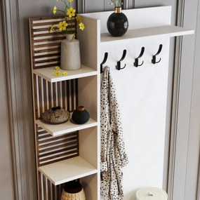 Cuier cu dulap pentru pantofi și rafturi ViyanaWhite