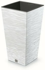 Ghiveci de flori FURU SQUARE 24 cm, alb, 24 cm