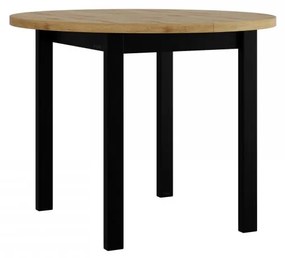 Masă sufragerie extensibilă Messas 100 130 II L (Stejar artisan + Negru) (pentru 2-4 persoane). 1105400