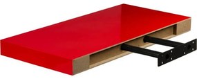 Raft de perete stilist Volato, 30 cm, roșu lucios