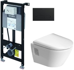 Set cadru încastrat Duravit DuraSystem WD1011000000, set Vas+capac soft close Duravit D-Neo 45870900A1, WD5001031000