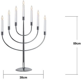Decorațiune luminoasă de Crăciun argintie cu alimentare la priză Titus – Star Trading