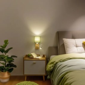 Lampă LED de perete Brilagi NUBILA WOOD 1xE27/25W/230V + LED/3W stejar/verde