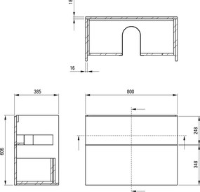 Prizma Mobilier de baie, Fără blat STU_6U81