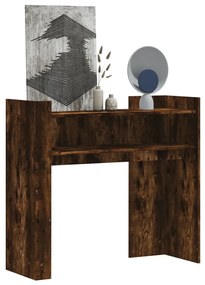vidaXL Măsuță consolă, stejar fumuriu, 100x35x90 cm, lemn prelucrat