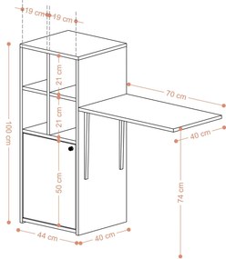 Masă PC Mixity (Alb + Negru). 1089379