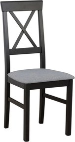 Scaun ALLA 3, gri deschis/negru, stofa clasica/lemn, 43x51x95 cm