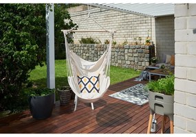 Fotoliu suspendat de grădină crem capitonat Tobago – Garden Pleasure