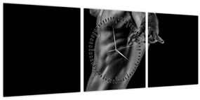 Tablou - Artă masculină (cu ceas) (90x30 cm)