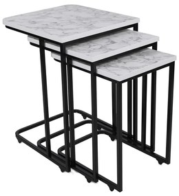 Metal Zigon masă pliabilă, 3 buc