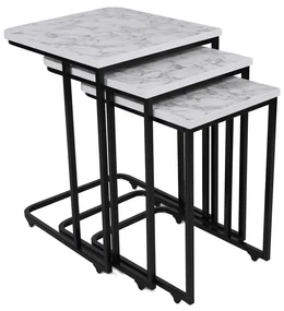 Metal Zigon masă pliabilă, 3 buc