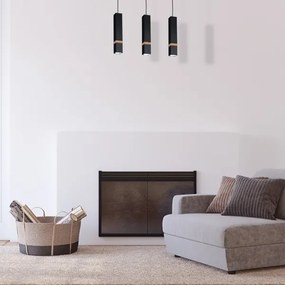 Lustră pe cablu VIDAR 3xGU10/25W/230V negru