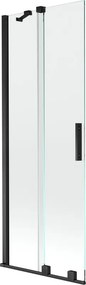Mexen Velar paravan de baie cu 2 uși glisante 75 x 150 cm, transparent, negru - 896-075-000-01-70