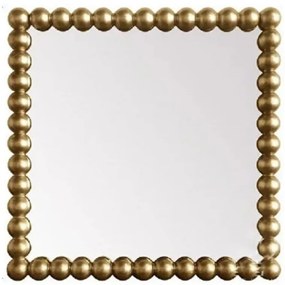 Oglindă decorativa de perete, forma patrata, Auriu