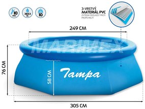 Piscină Tampa 3,05x0,76 m fără filtrare