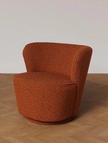Fotoliu pivotant, maro, din stofa, Kiwi