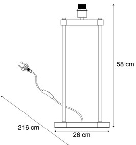 Lampă de masă modernă alamă - Thijmen