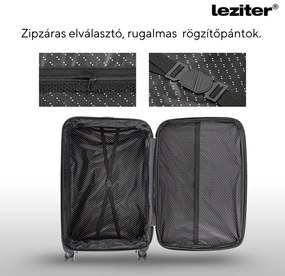TraveLux Light II gurulós bőrönd szett fekete