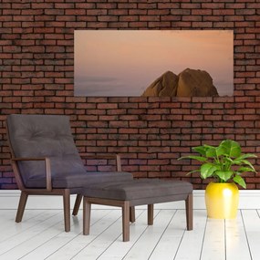 Tablou cuu apus de soare în stânci (120x50 cm)