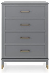 Comodă CosmoLiving by Cosmopolitan Westerleigh, 75 x 106 cm, gri