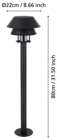 Lampă de exterior CHIAPPERA 1xE27/40W/230V 80 cm IP65 Eglo 900803