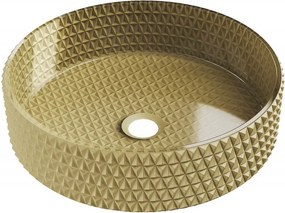 Mexen Aura chiuvetă din sticlă pe blat 39 x 39 cm, aurie - 24013950