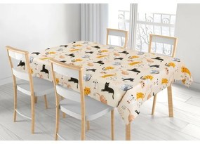 Bellatex față de masă Adéla Kitty galben , 100 x100 cm