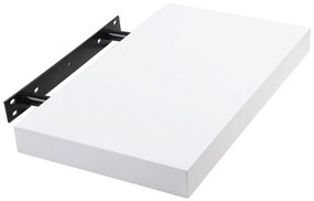 Polita perete cu suport fixare ascuns, 30x23.5x3.8 cm, Alb crem