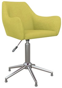 330956 vidaXL Scaun de bucătărie pivotant, verde, material textil