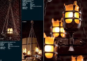 Candelabru din fier forjat realizat manual in stil gotic HL 2425-N
