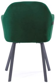 Scaun de sufragerie din catifea verde inchis TRENTO