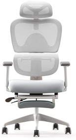 RESIGILAT- Scaun ergonomic MUSSO E600SE ADAPTIVE, șezut translatabil, cotiere 3D, suport lombar adaptiv, suport picioare, mecanism multifunctional inclinare/blocare, pivotant, Mesh, Gri