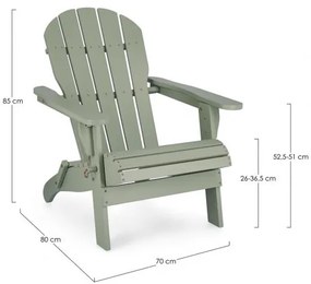 Scaun din lemn, pliabil, verde, Philadelphia, Yes