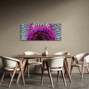 Tablou abstrac - crengi violete (120x50 cm)