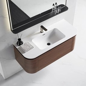 Lavoar pe mobilier Rune Sowilo 120 cm compozit alb lucios
