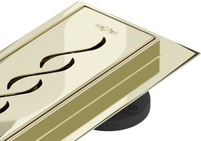 Mexen Flat 360° M18 scurgere liniară rotativă 80 cm, auriu - 1523080-40