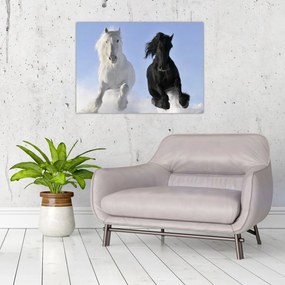 Tablou - Caii în timpul iernii (70x50 cm)