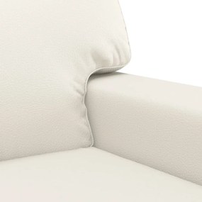 Canapea cu 3 locuri, crem, 180 cm, piele ecologica Crem, 214 x 77 x 80 cm
