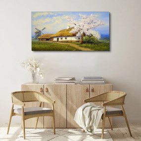 Tablou canvas Pictură Village Cottage