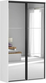 Dulap FLEX, alb, PAL, cu 2 usi, 120x45x218 cm