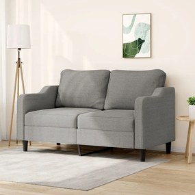 348946 vidaXL Canapea cu 2 locuri, gri închis, 140 cm, material textil