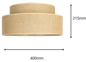 Plafonieră BOHO 1xE27/60W/230V bej