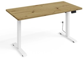 Masă PC electrică Motiva 120 (alb + Stejar artisan). Promo -7%. 1124890