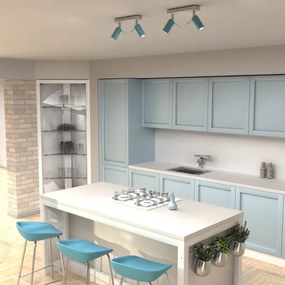 Spot PRESTON 2xGU10/40W/230V albastru