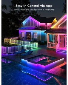 Bandă de exterior Govee Outdoor Pro SMART RGBICWW LED 10m Wi-Fi IP65