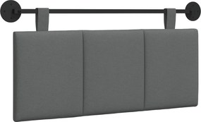 vidaXL Cap de pat suspendat Dungi Gri închis 110 x 55 x 5 cm țesătură