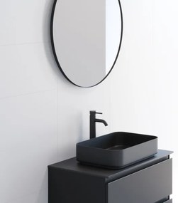 Oglindă de baie BATH DELUXE 01-080-09-02-00 BORGSTED d. 80 cm negru